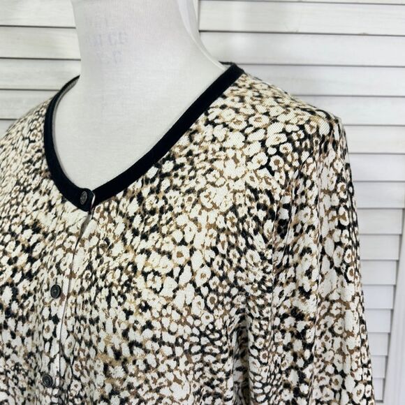 Lands' End Cardigan XL Supima Cotton V-Neck Buttoned - Picture 5 of 14